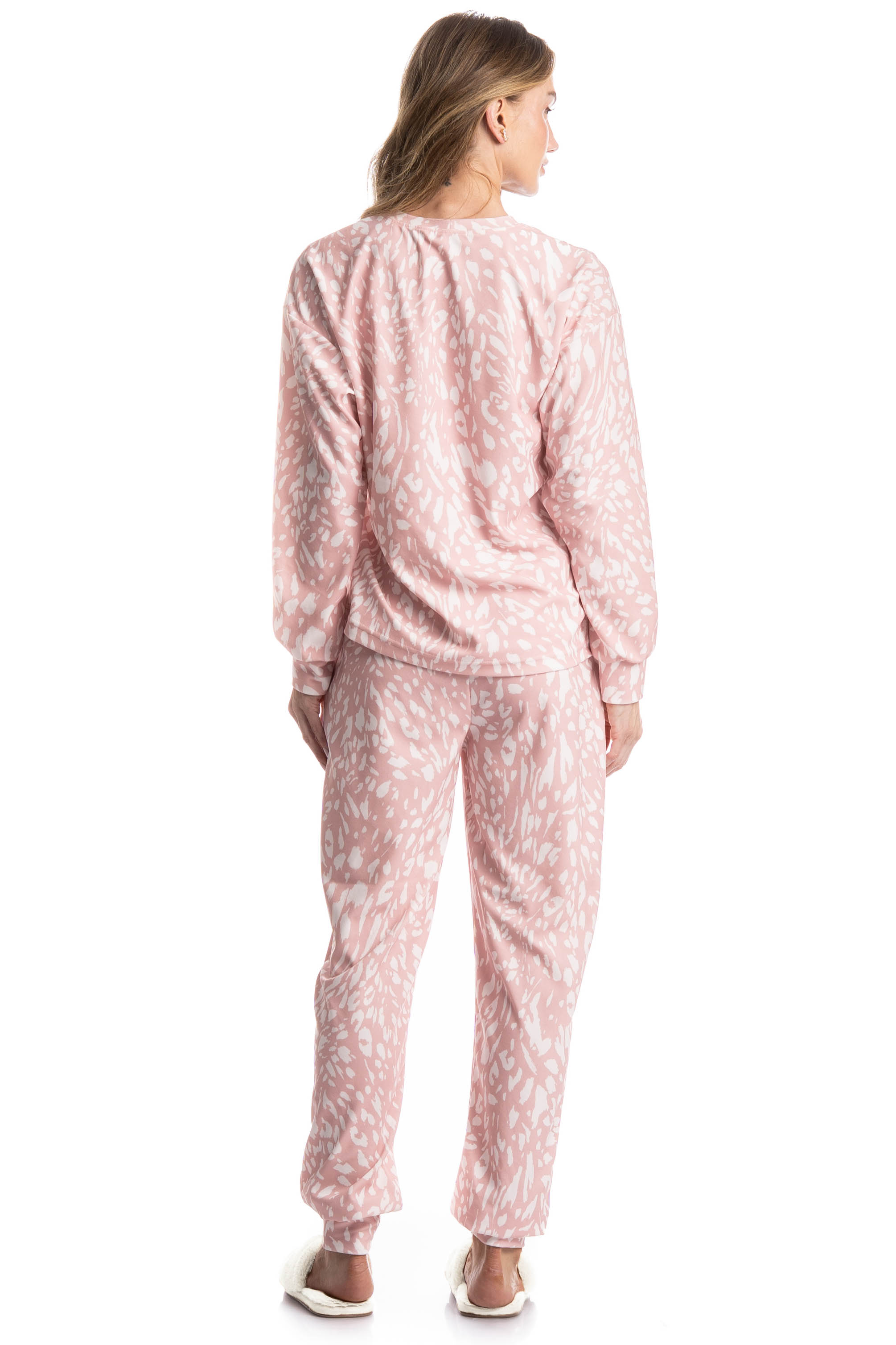 Pijama Feminino Longo Velvet Luísa - Imagem 2 - Mobile