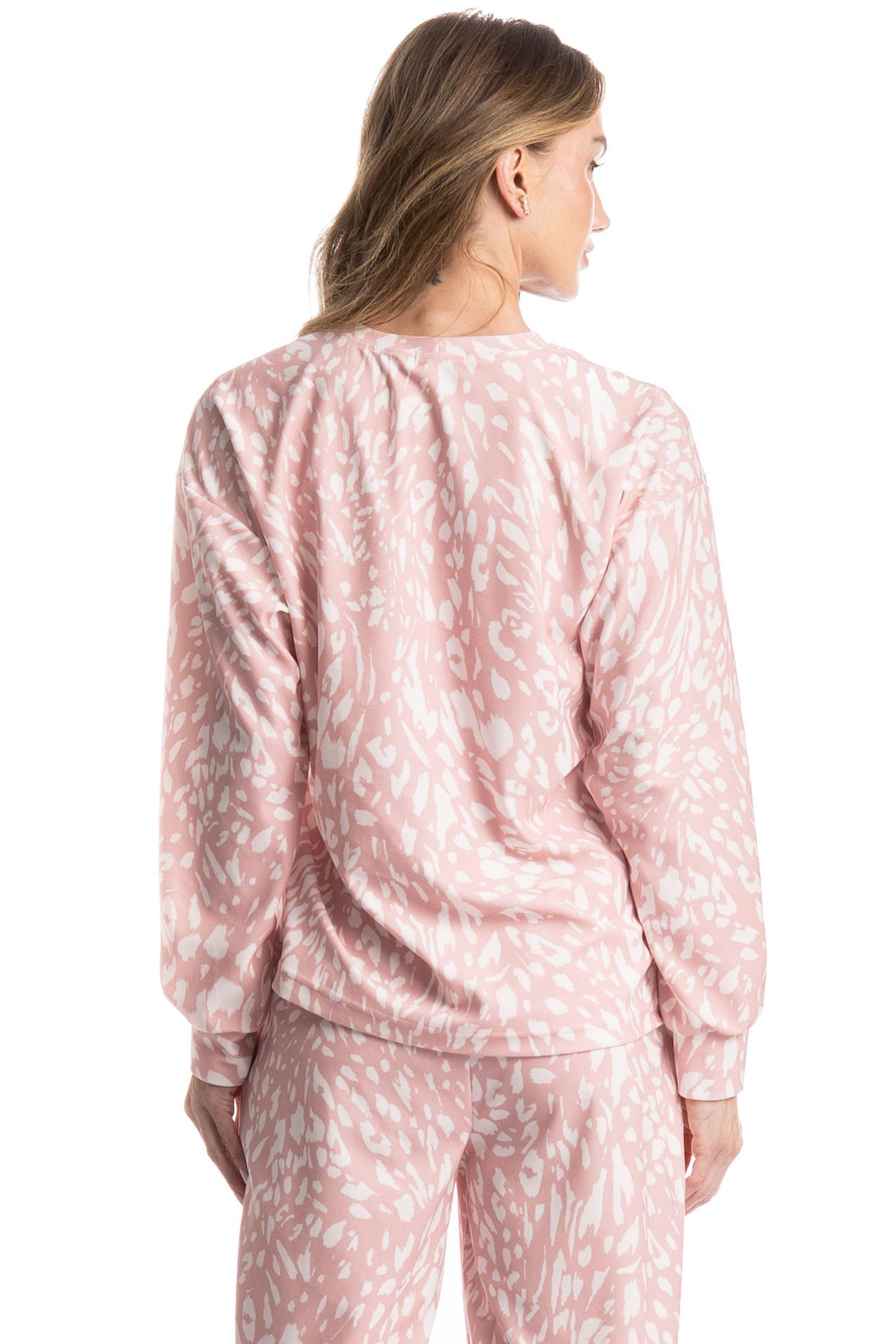 Pijama Feminino Longo Velvet Luísa - Imagem 4 - Mobile