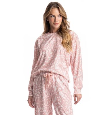 Pijama Feminino Longo Velvet Luísa - Imagem 3 - Mobile