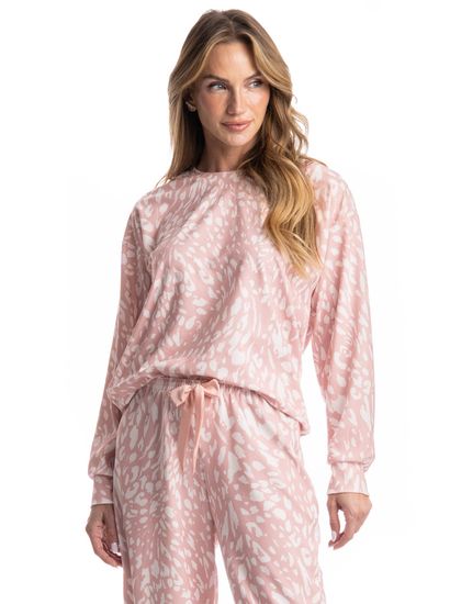 Pijama Feminino Longo Velvet Luísa - Imagem 3 - Desktop