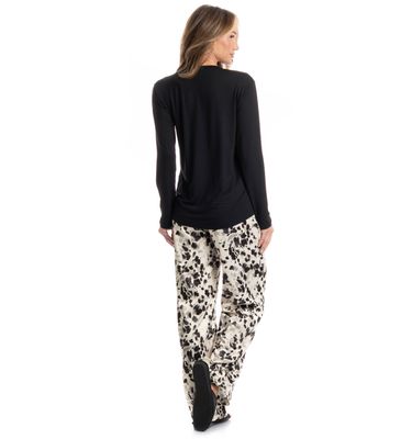 Pijama Feminino Longo Helen - Imagem 2 - Mobile