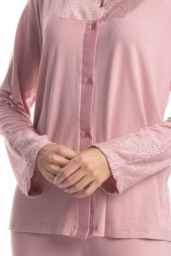 Pijama Longo Americano Laise - Imagem 5 - Mobile