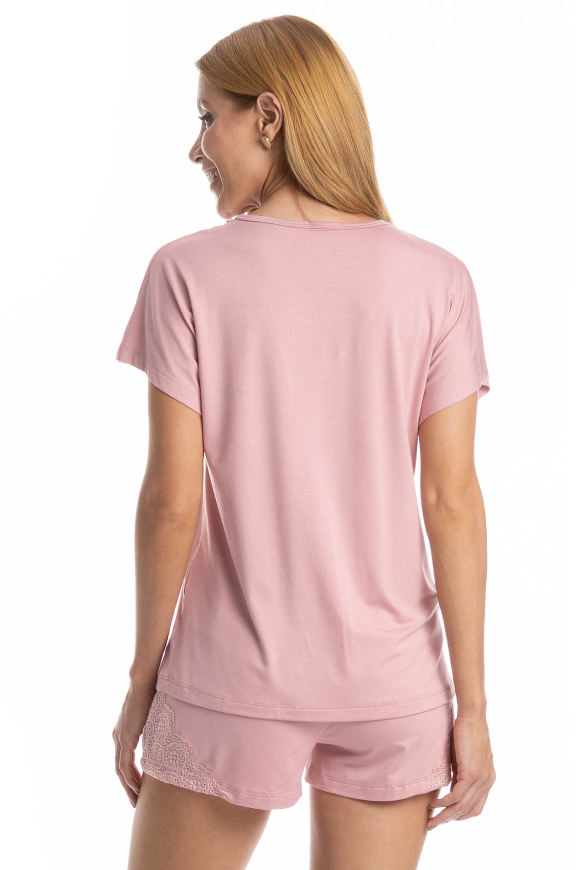 Pijama Curto Laise Rosa-3 - Imagem 2