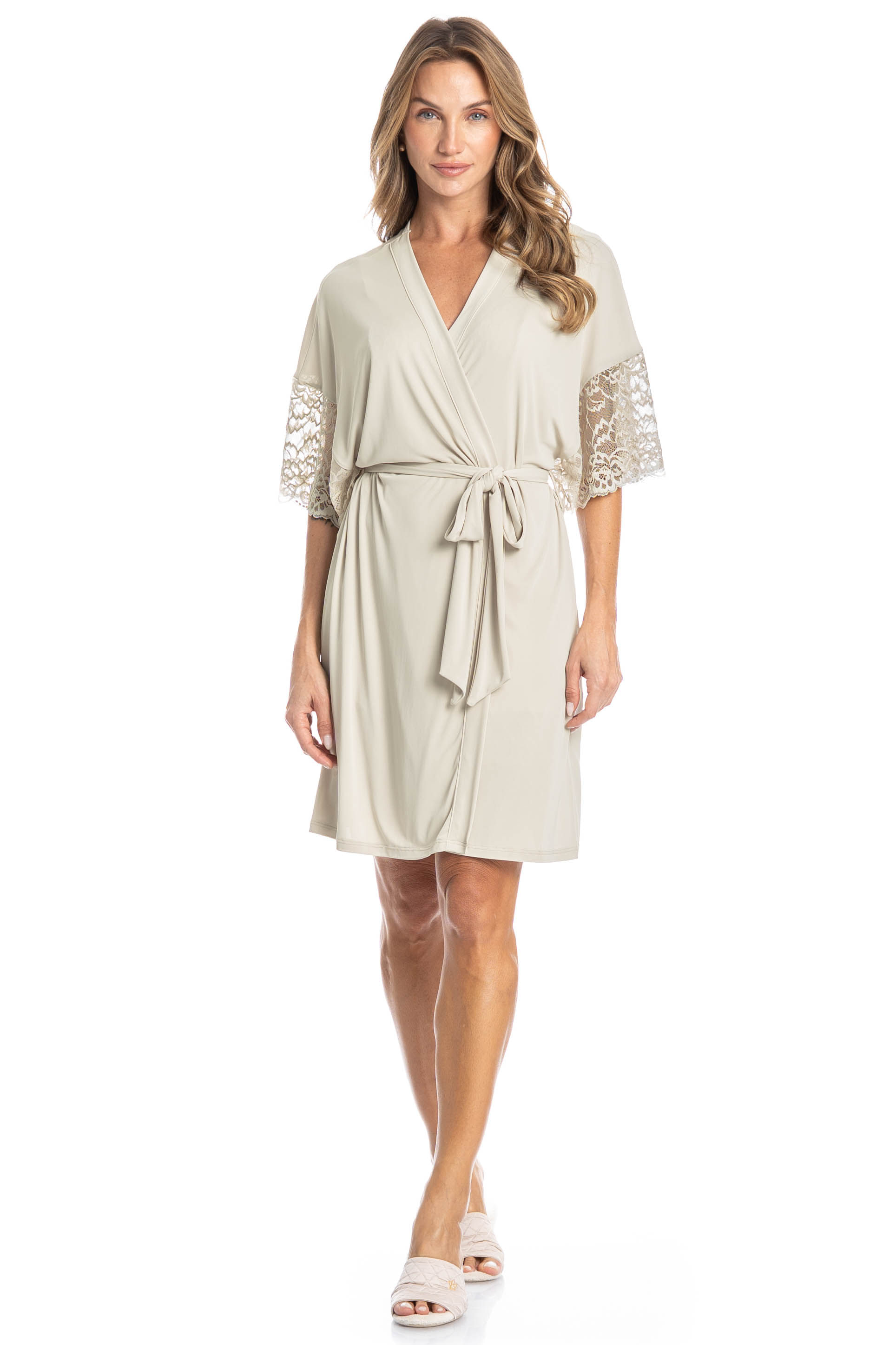 Robe Feminino Curto Com Renda Manu - Imagem 3 - Mobile