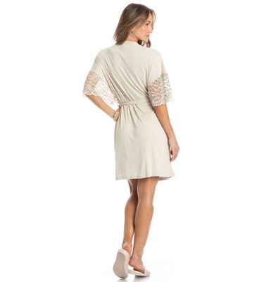 Robe Feminino Curto Com Renda Manu - Imagem 4 - Mobile