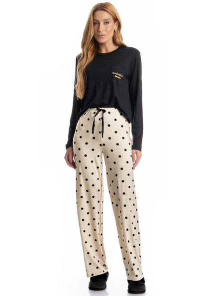 Pijama Longo Sabrina Branco - Imagem 1