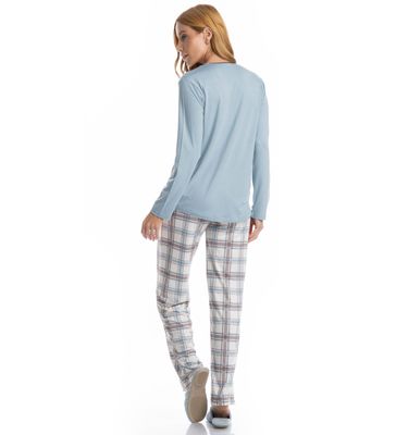 Pijama Feminino Longo Analu - Imagem 2 - Mobile