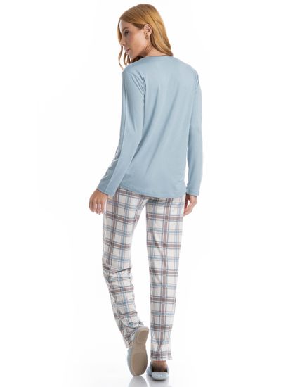 Pijama Feminino Longo Analu - Imagem 2 - Desktop