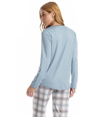 Pijama Feminino Longo Analu - Imagem 4 - Mobile