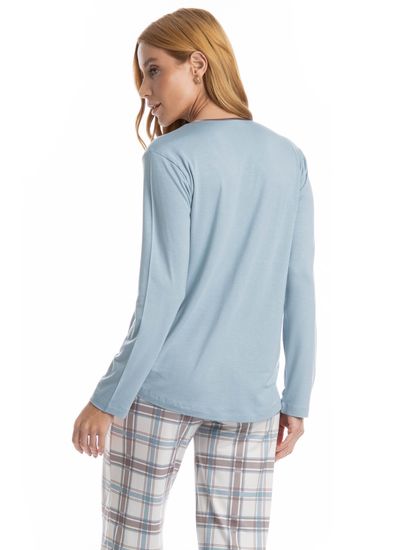 Pijama Feminino Longo Analu - Imagem 4 - Desktop