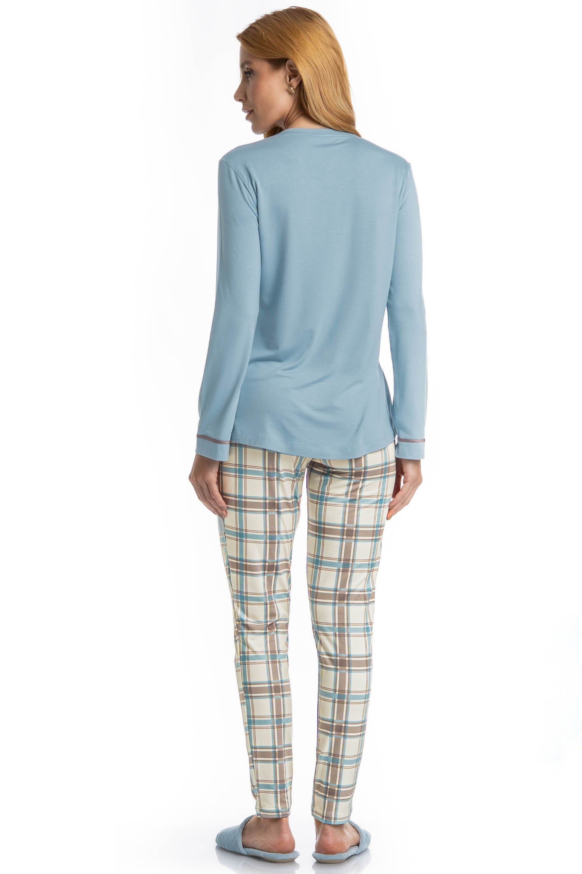 Pijama Feminino Legging Analu Azul - Imagem 2