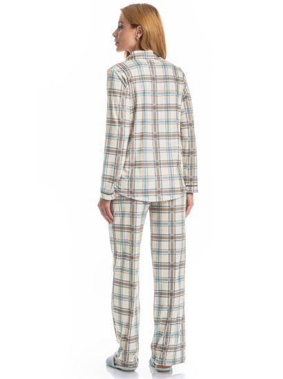 Pijama Feminino Longo Americano Analu - Imagem 2 - Desktop