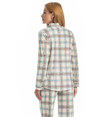 Pijama Feminino Longo Americano Analu - Imagem 4 - Mobile