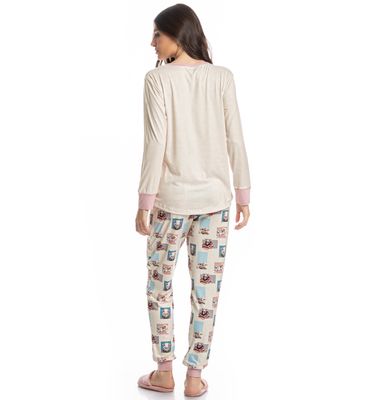 Pijama Feminino Longo Sheep - Imagem 2 - Mobile
