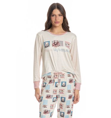 Pijama Feminino Longo Sheep - Imagem 3 - Mobile