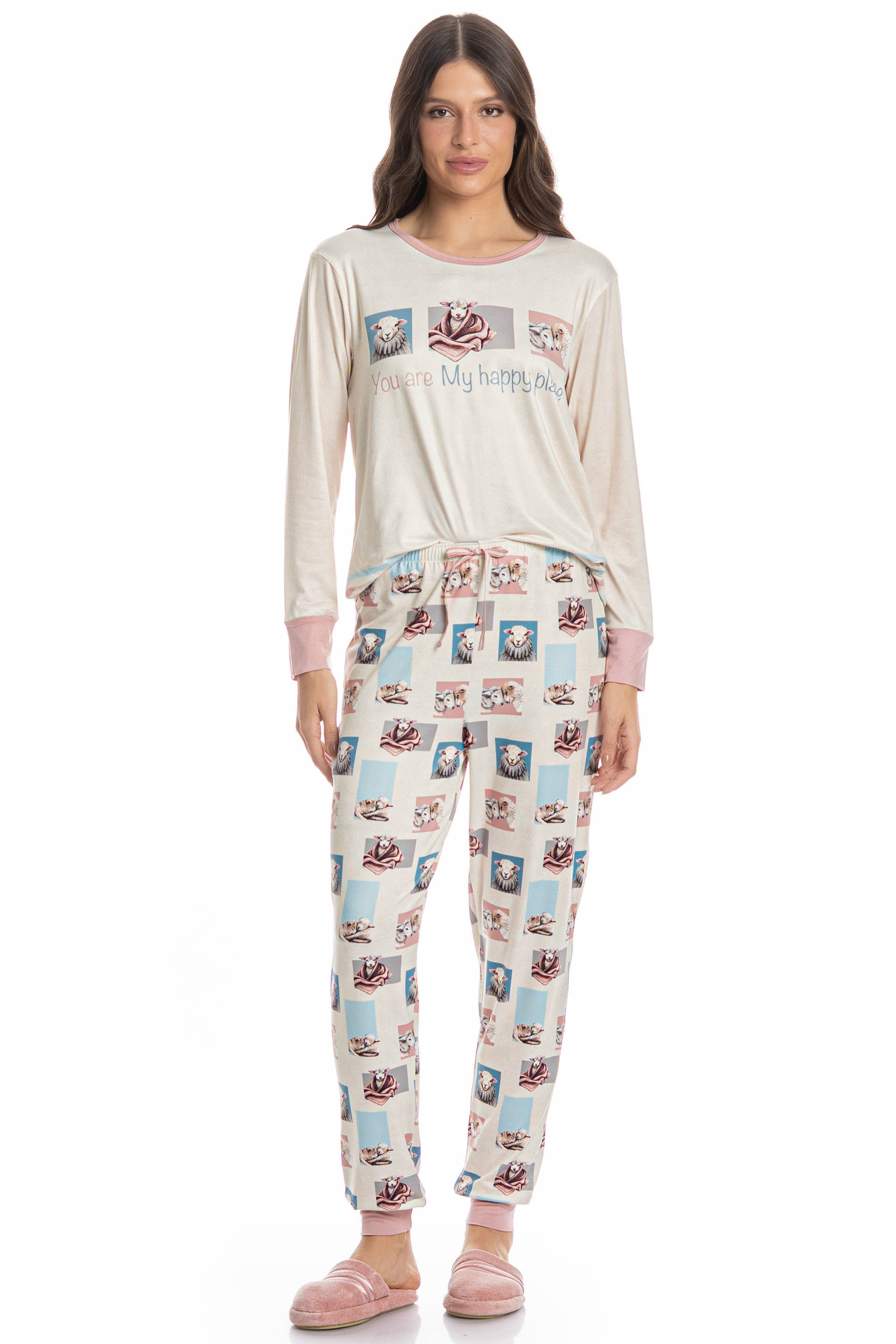 Pijama Feminino Longo Sheep - Imagem 1