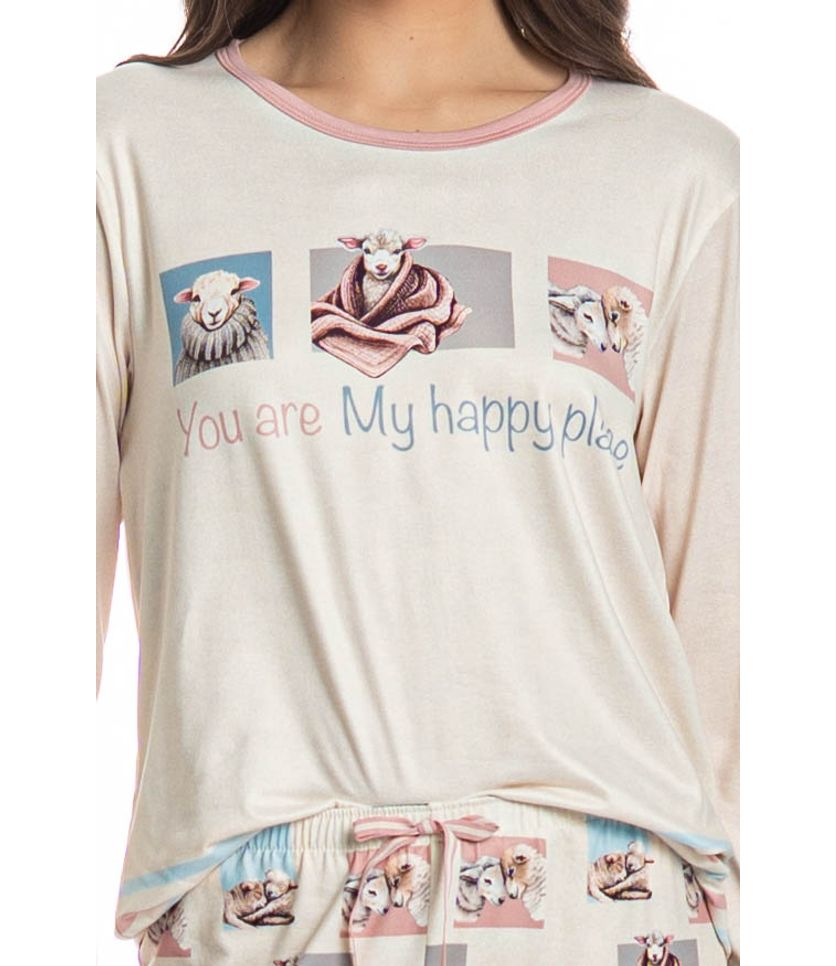Pijama Feminino Longo Sheep - Imagem 5 - Desktop