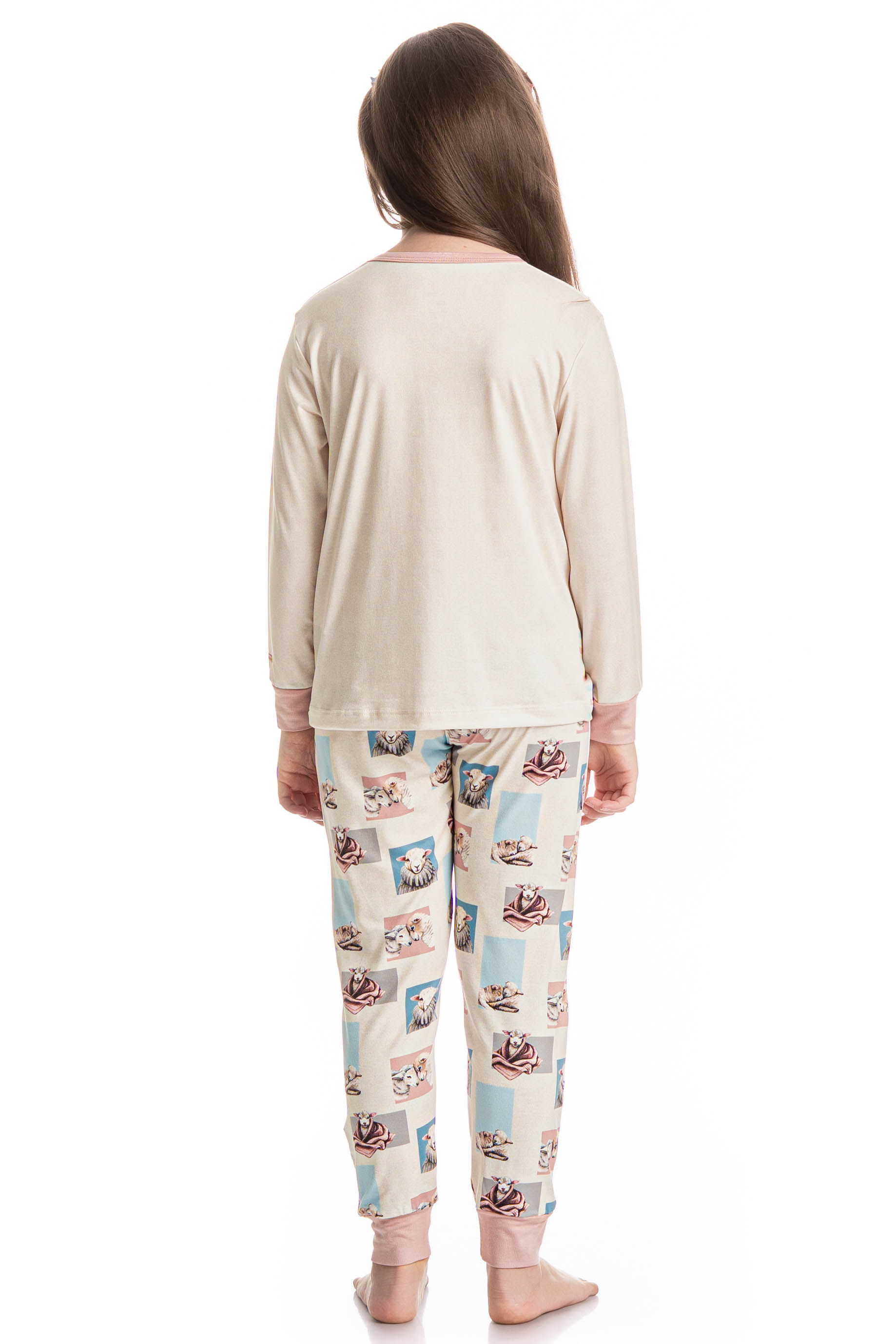 Pijama Longo Infantil Sheep Branco - Imagem 2
