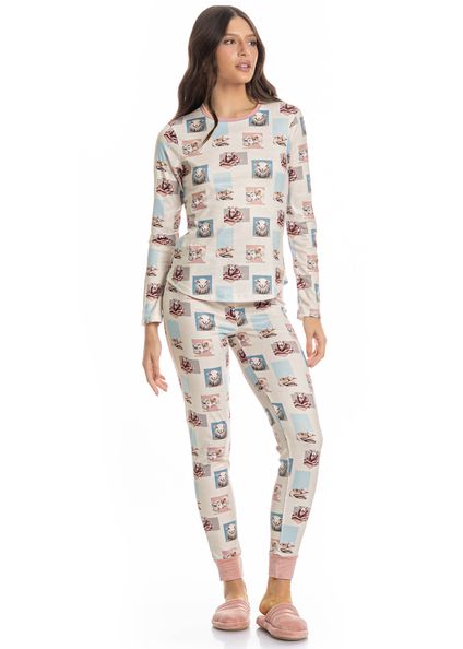Pijama Slim Sheep Branco - Imagem 1