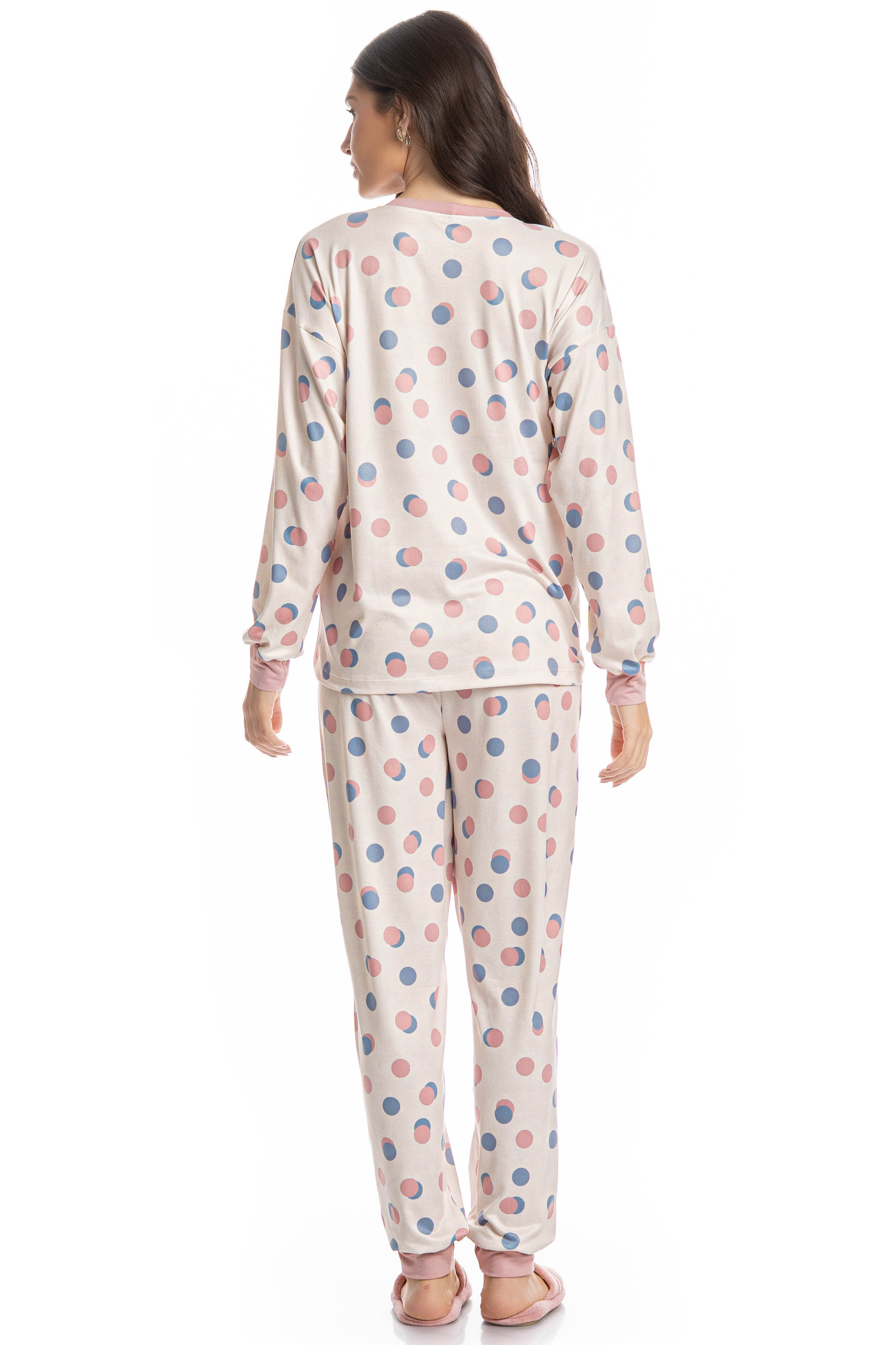 Pijama Longo Velvet Sheep Branco - Imagem 2