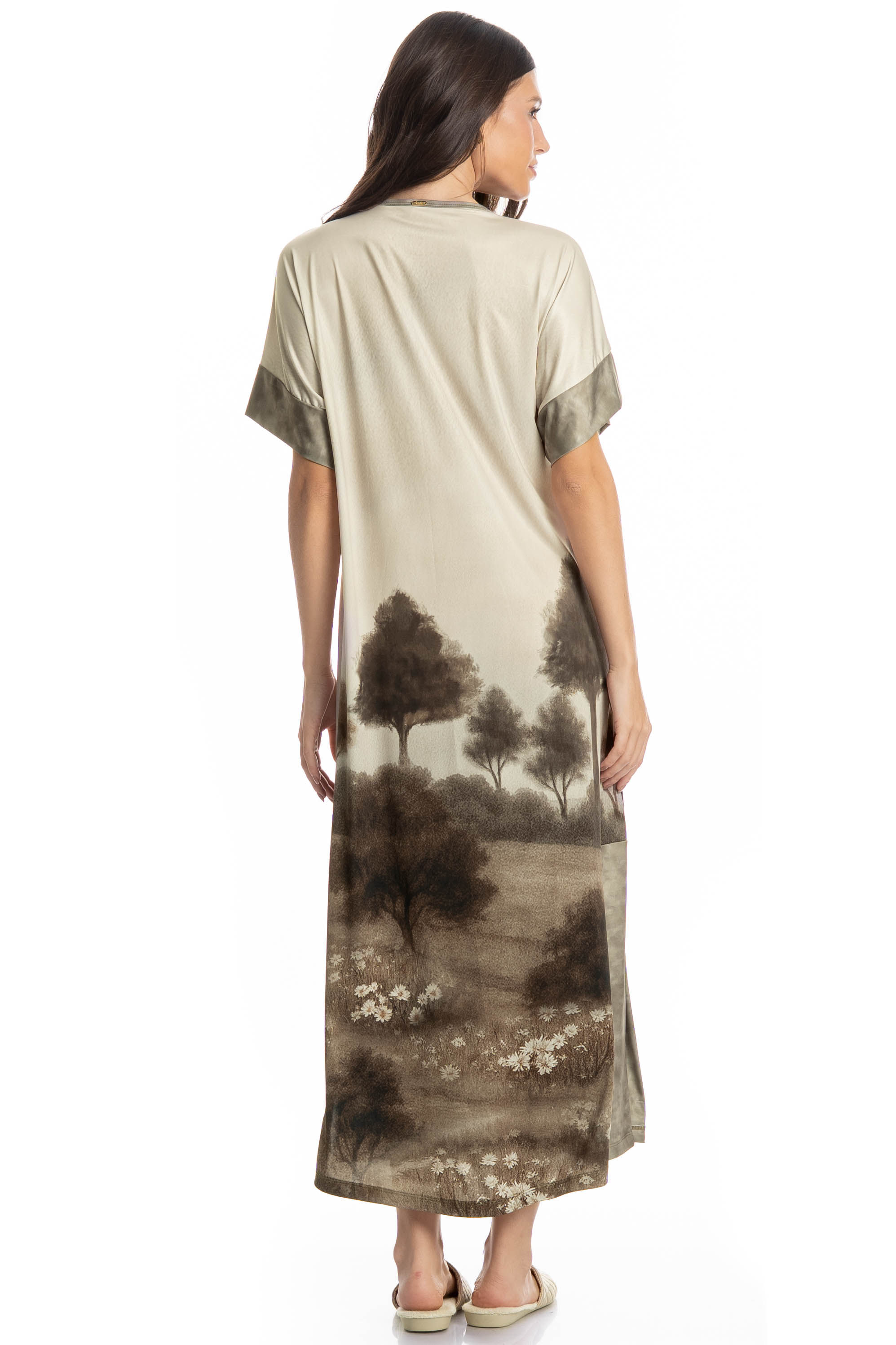 Kaftan Longo Campo Verde - Imagem 2