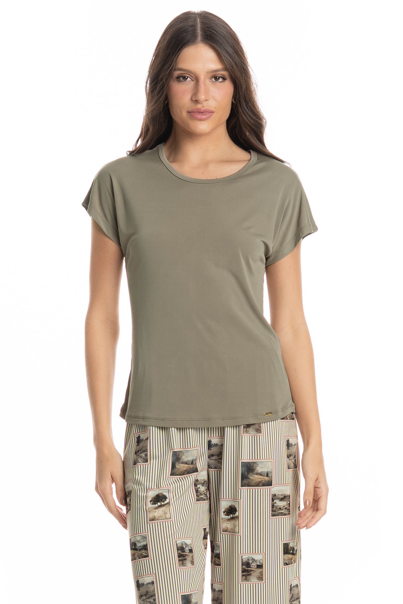 Pijama Feminino Capri Campo - Imagem 3 - Mobile