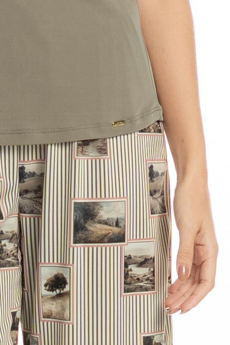 Pijama Feminino Capri Campo - Imagem 5 - Mobile