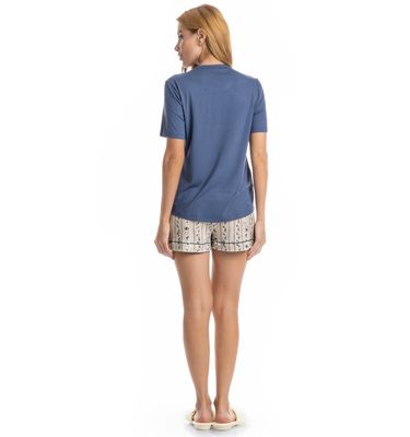 Pijama Feminino Curto Nina - Imagem 4 - Mobile