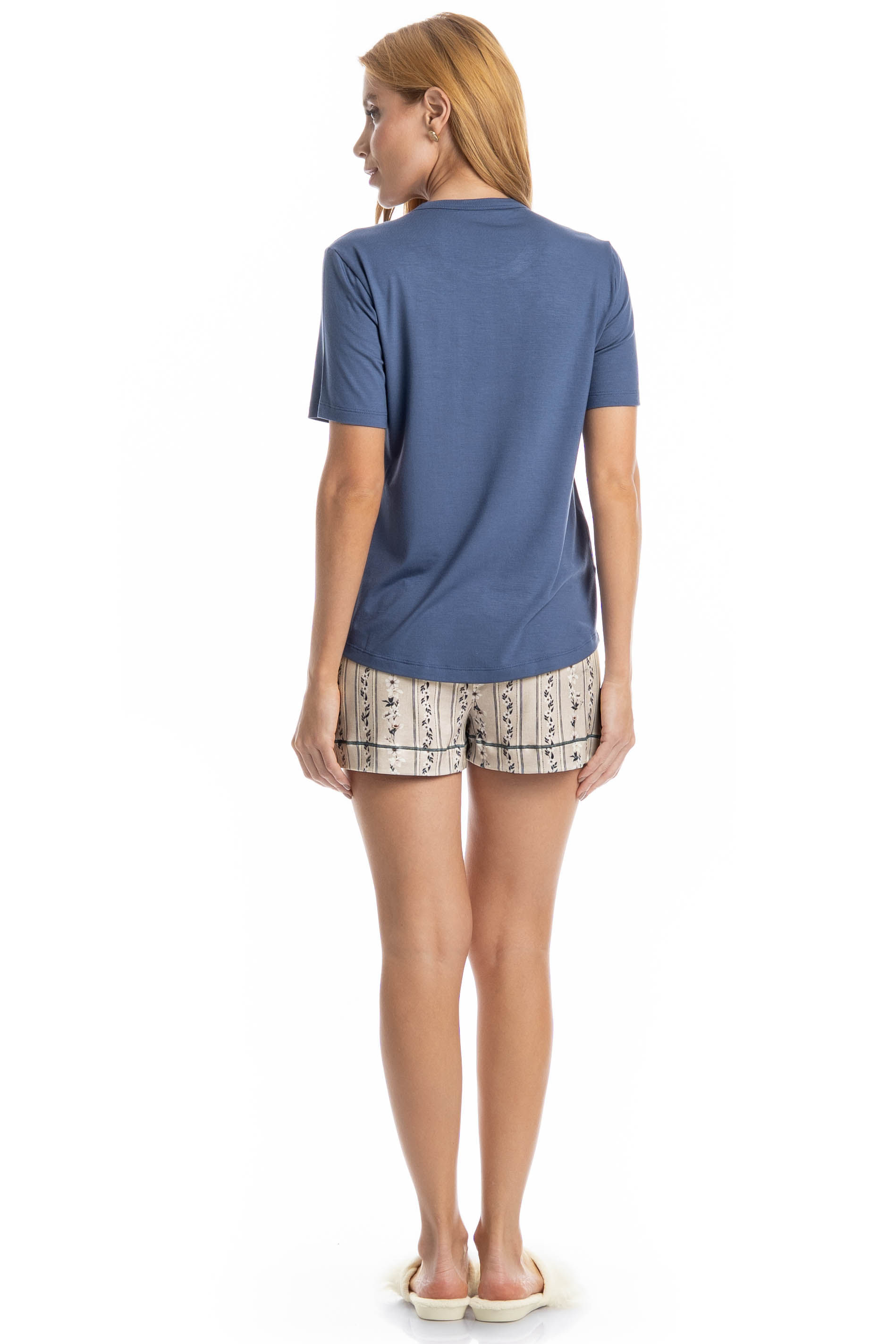 Pijama Feminino Curto Nina - Imagem 4 - Mobile