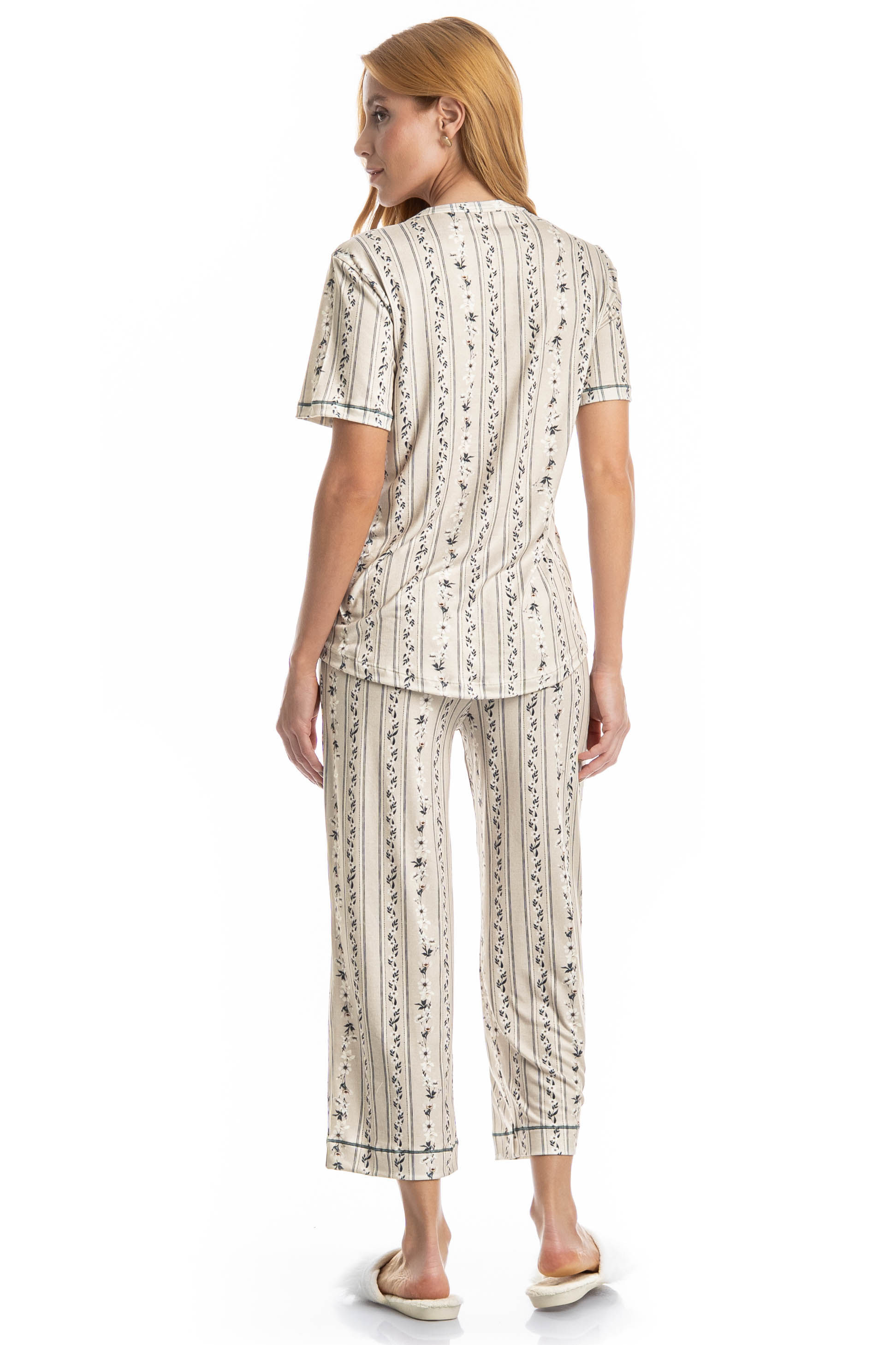 Pijama Feminino Capri Nina Branco - Imagem 2
