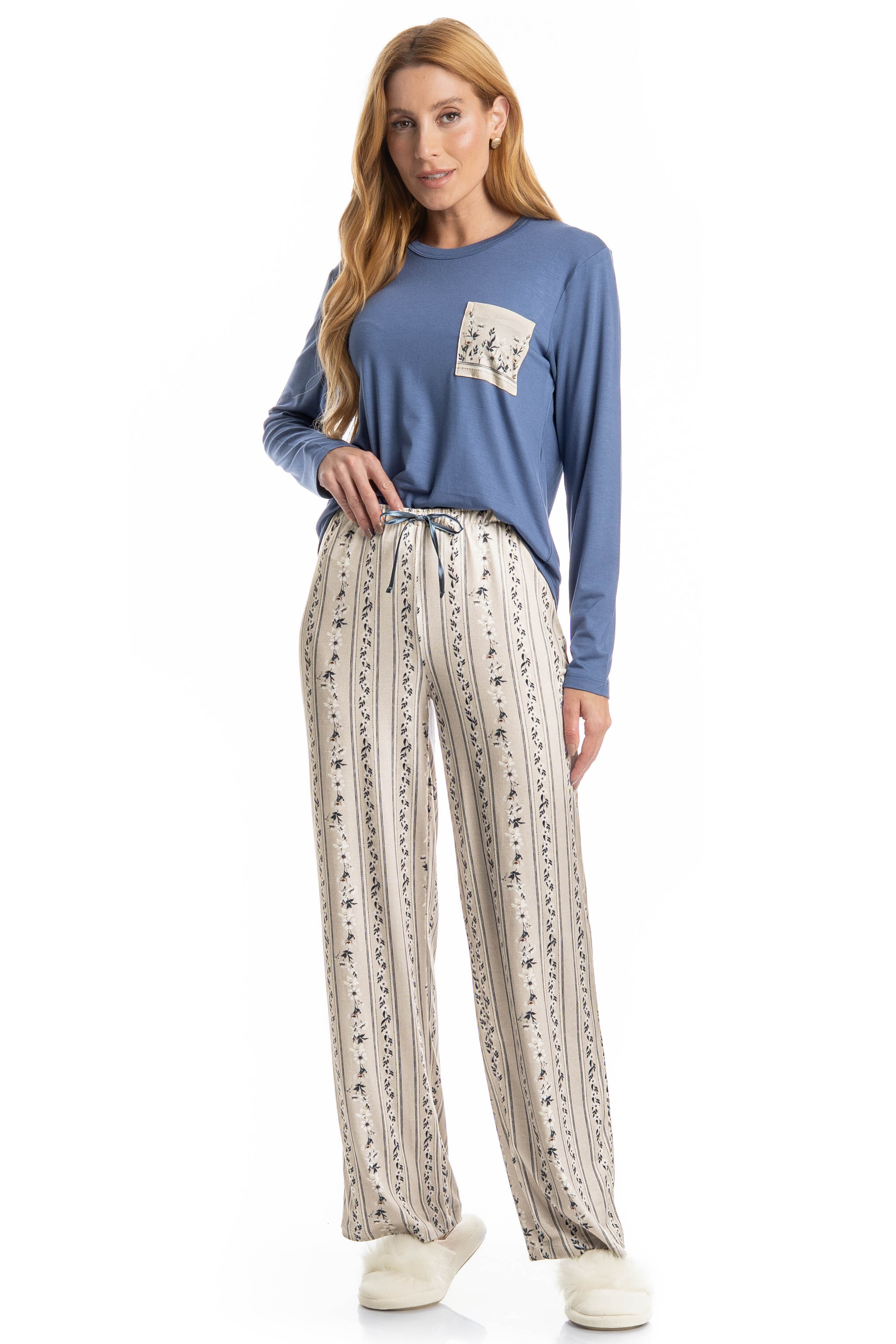 Pijama Feminino Longo Nina - Imagem 1