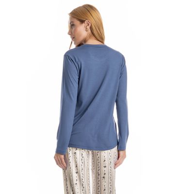 Pijama Feminino Longo Nina - Imagem 4 - Mobile