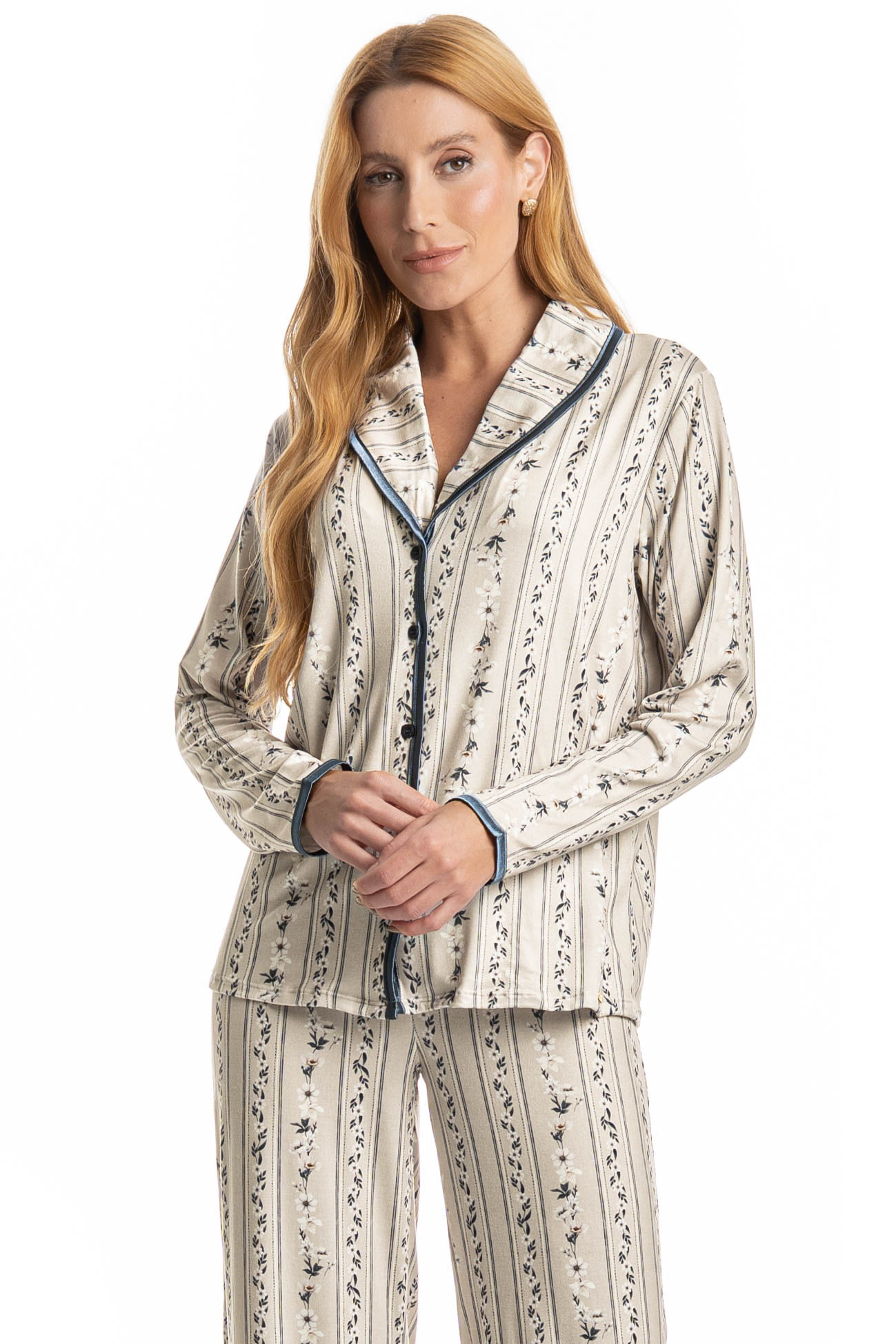 Pijama Longo Americano Nina - Imagem 3 - Mobile