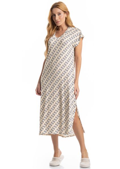 Camisão Feminino Midi Rebeca Azul-marinho - Imagem 1