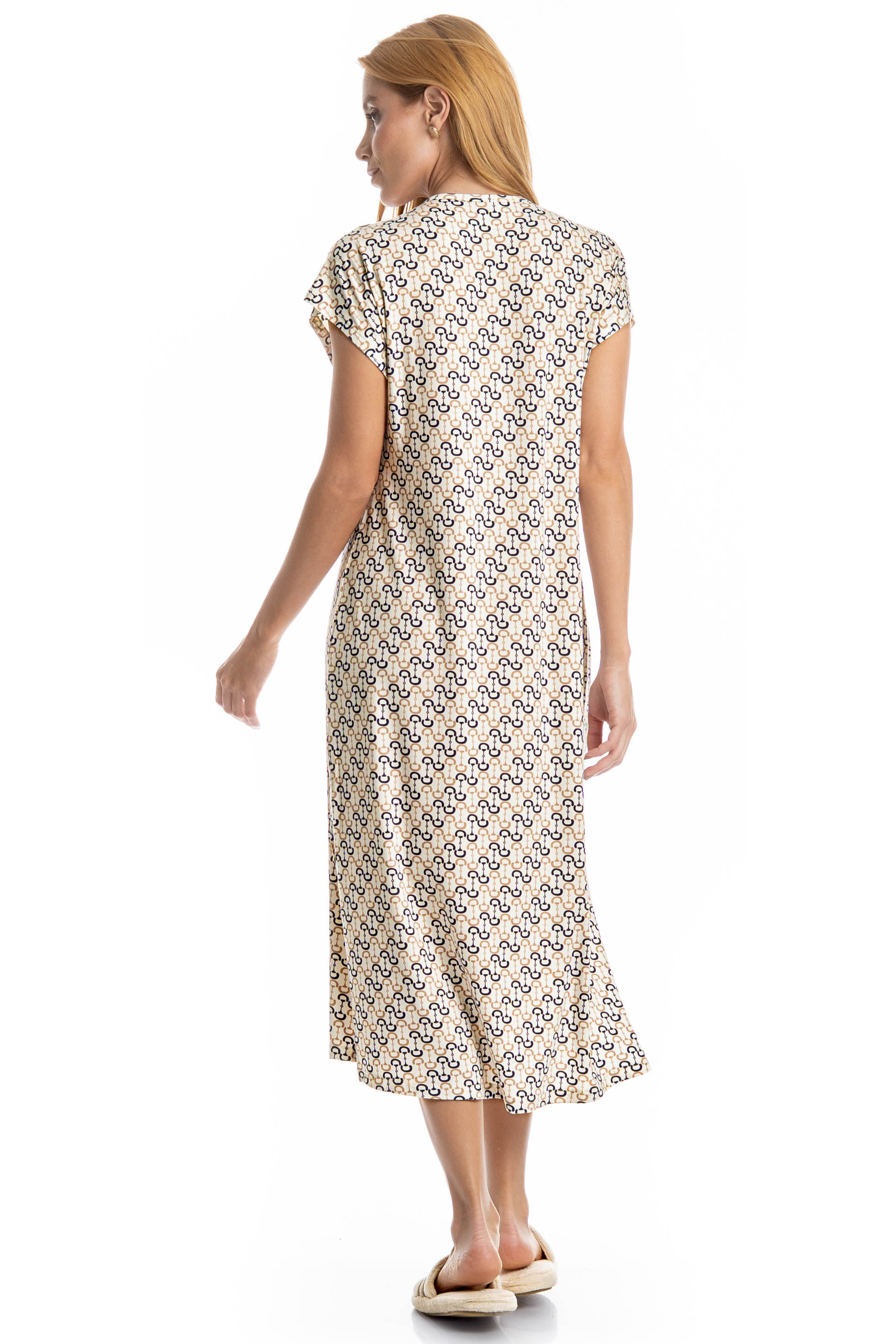 Camisão Feminino Midi Rebeca Azul-marinho - Imagem 2