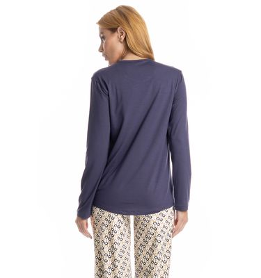 Pijama Feminino Longo Rebeca - Imagem 4 - Mobile