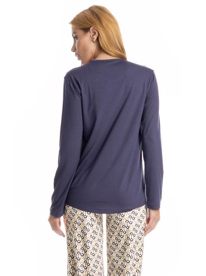 Pijama Feminino Longo Rebeca - Imagem 4 - Desktop