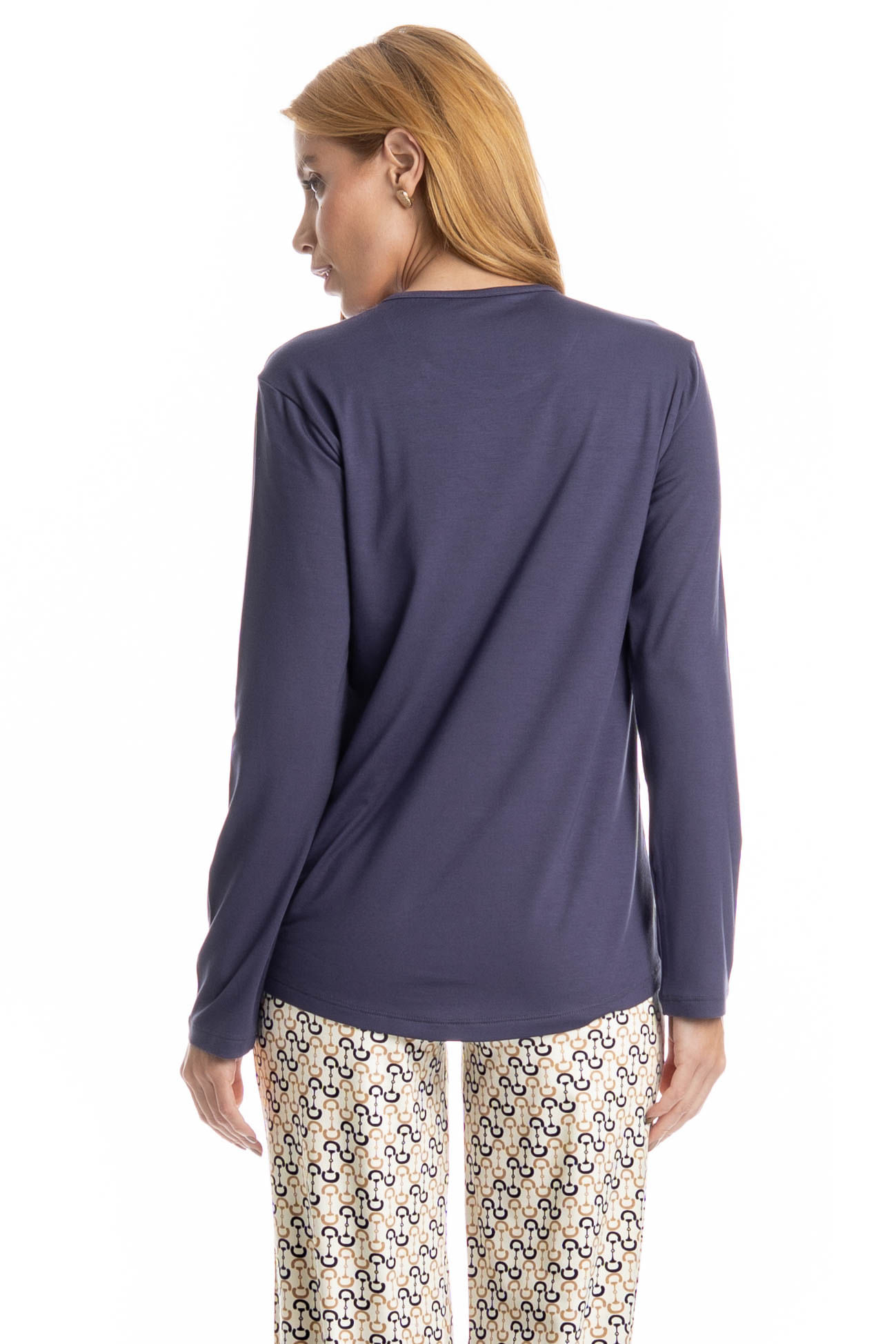 Pijama Feminino Longo Rebeca - Imagem 4 - Mobile