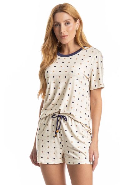 Pijama Feminino Curto Pati Branco - Imagem 1