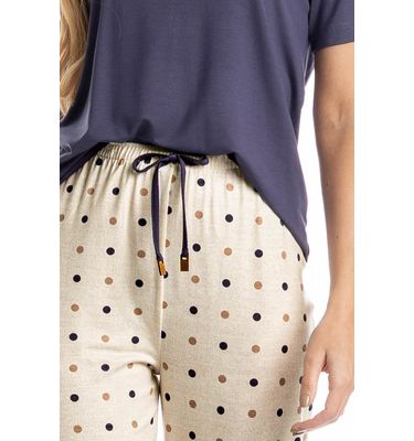 Pijama Feminino Longo Manga Curta Pati - Imagem 5 - Mobile