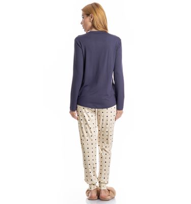 Pijama Feminino Longo Pati - Imagem 2 - Mobile