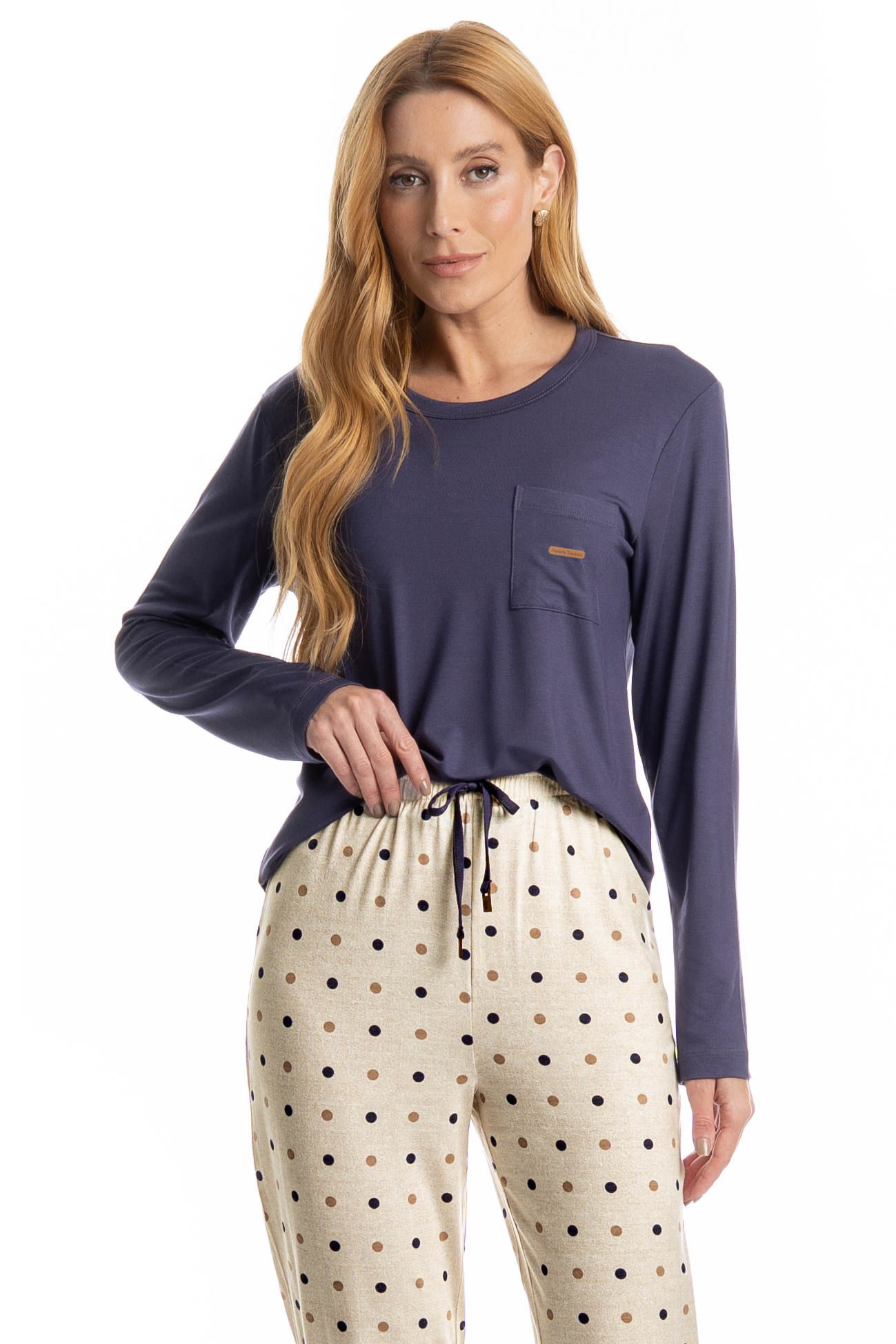 Pijama Feminino Longo Pati - Imagem 3 - Mobile