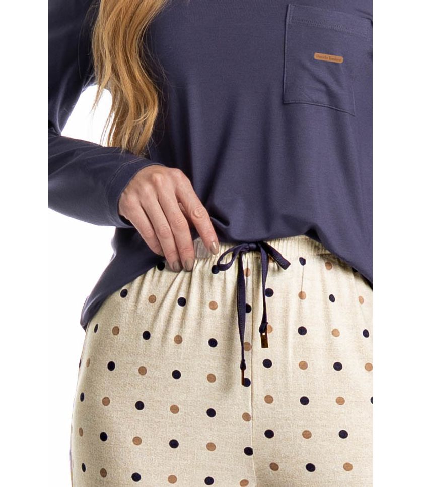 Pijama Feminino Longo Pati - Imagem 5 - Desktop
