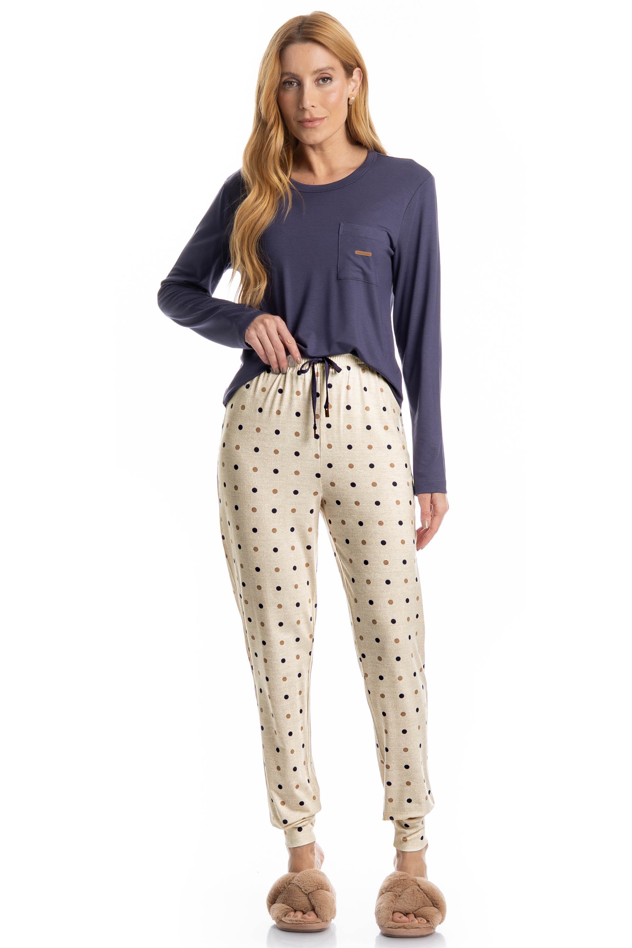 Pijama Feminino Longo Pati - Imagem 1