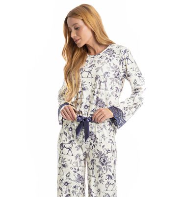 Pijama Wide Leg Amália - Imagem 3 - Mobile