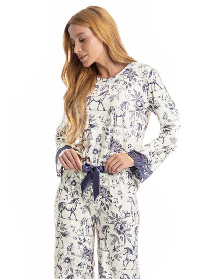 Pijama Wide Leg Amália - Imagem 3 - Desktop