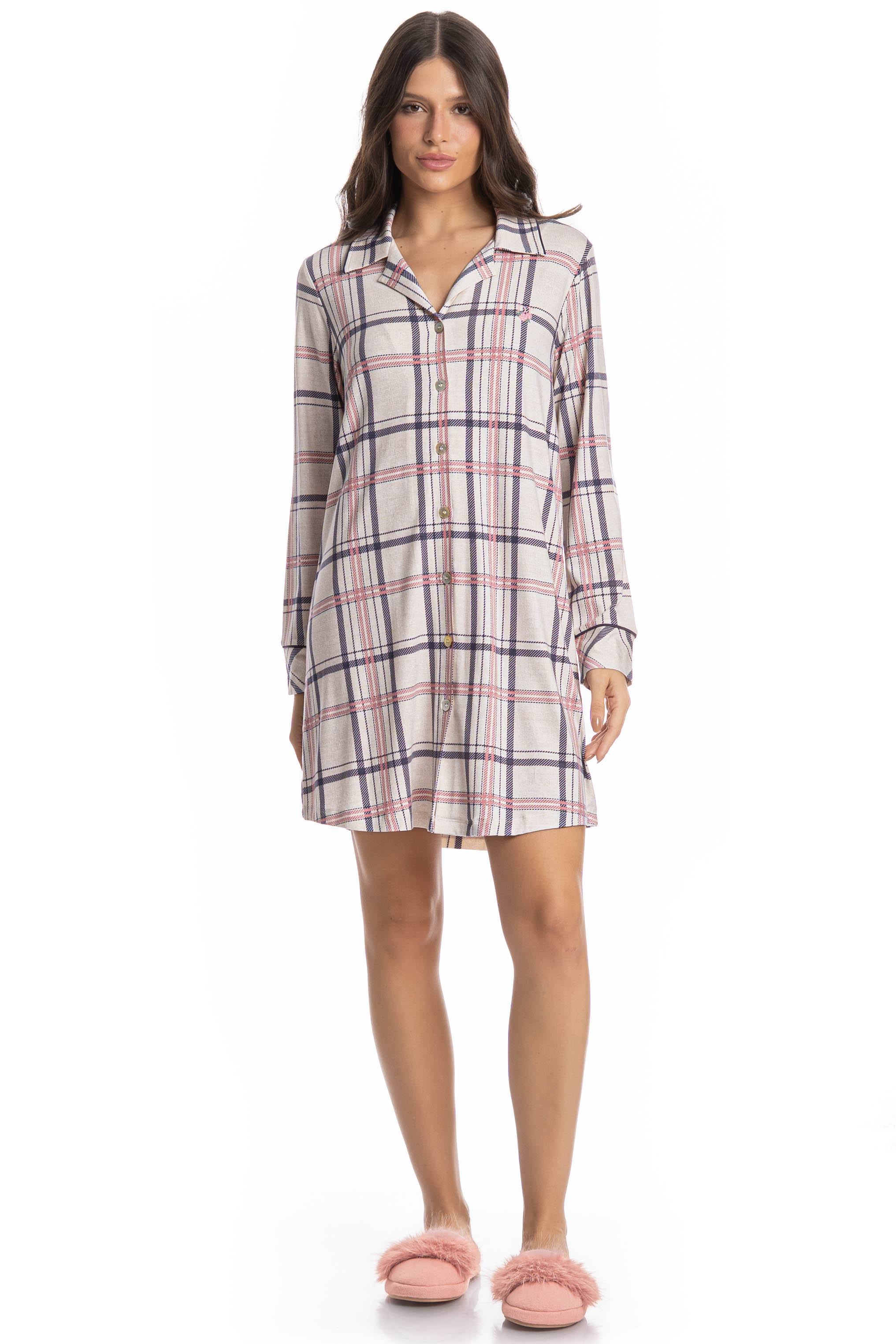 Camisão Abotoado Julia - Imagem 3 - Mobile