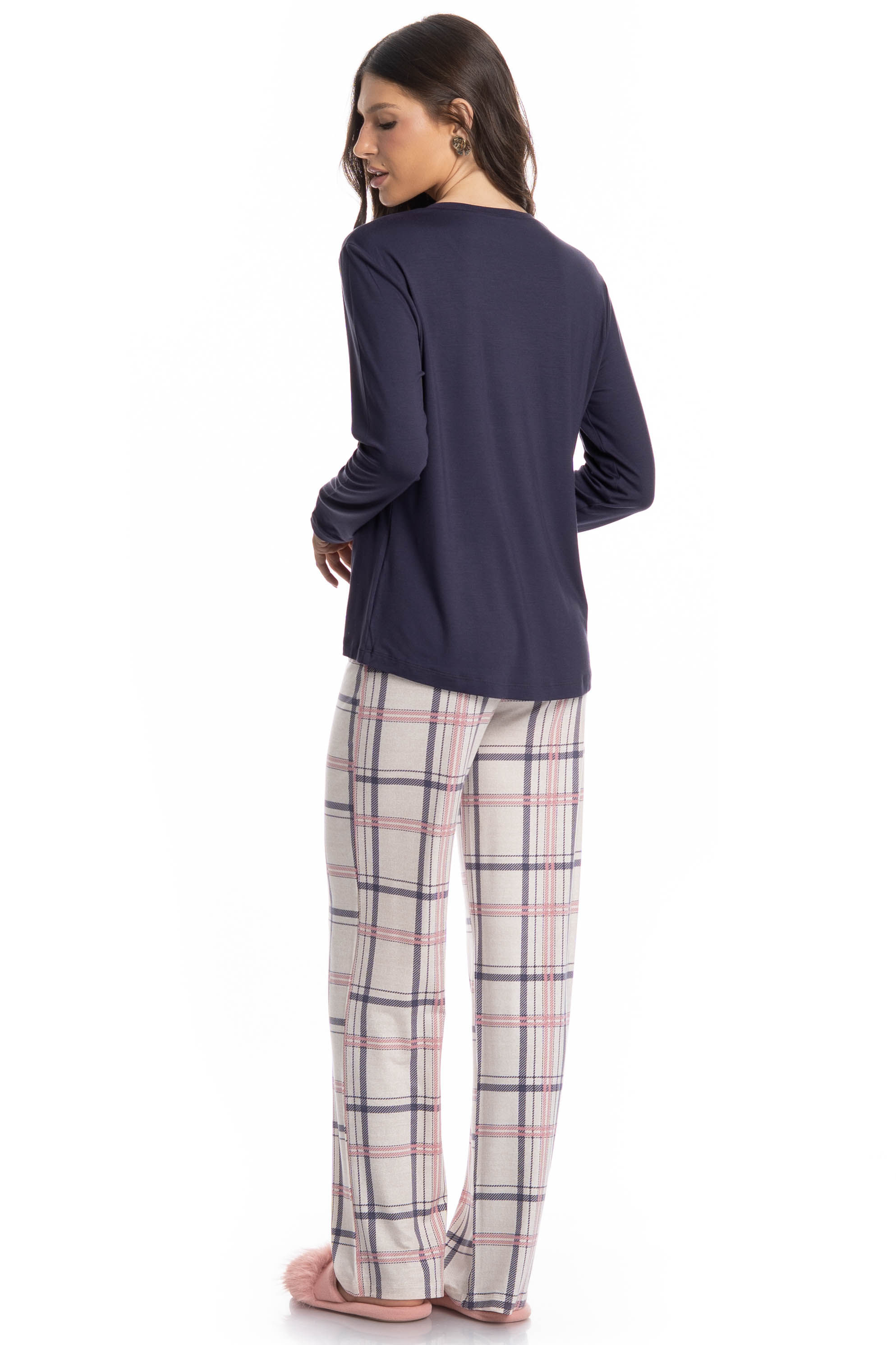 Pijama Feminino Longo Julia - Imagem 2 - Mobile