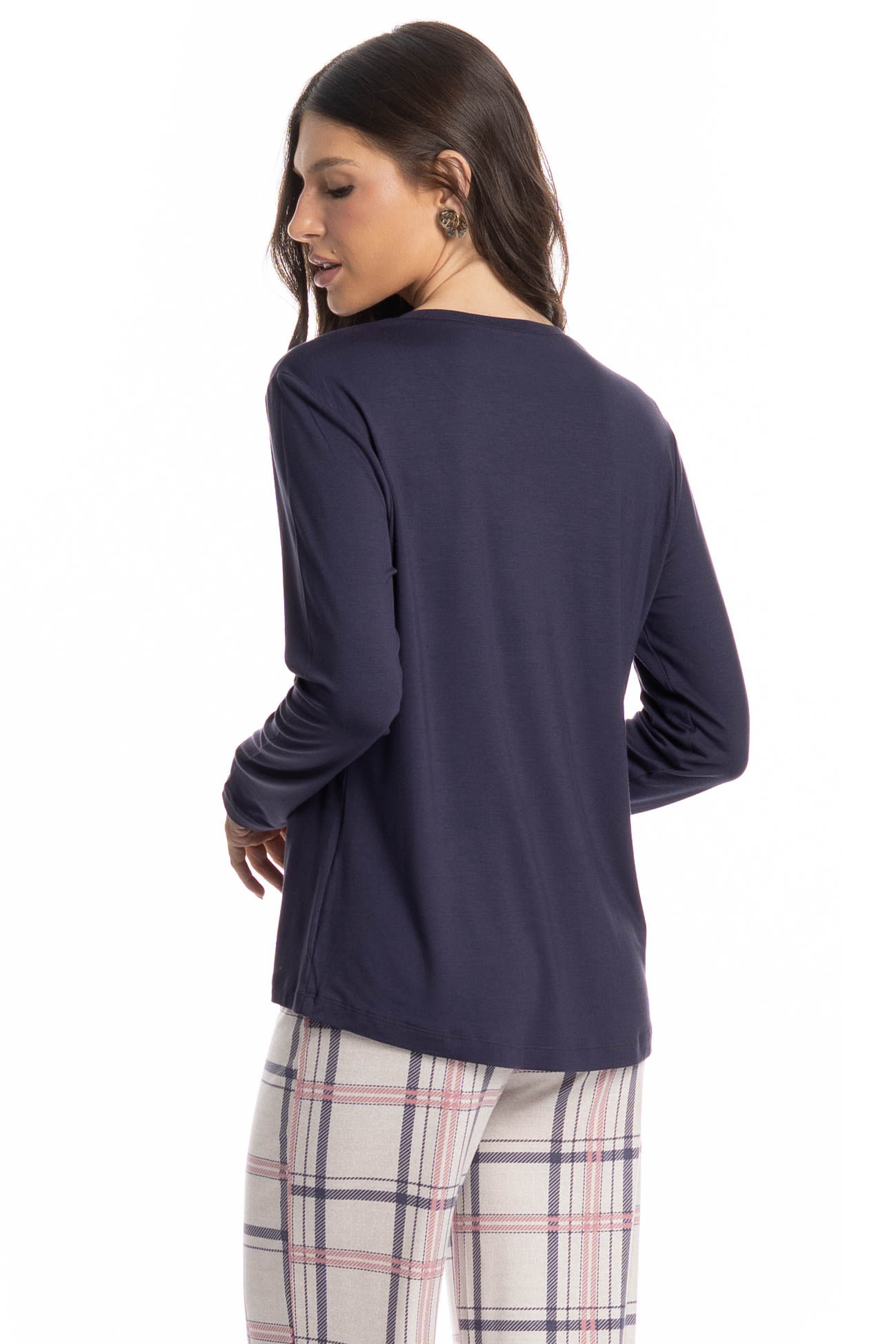 Pijama Feminino Longo Julia - Imagem 4 - Mobile