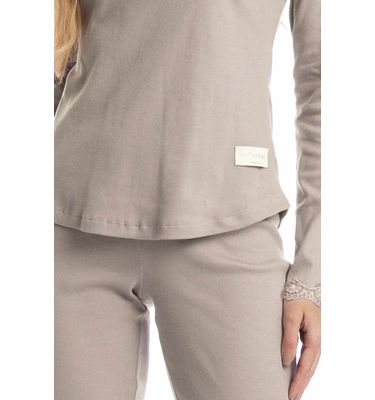 Pijama Feminino Longo Rib Charlote - Imagem 5 - Mobile